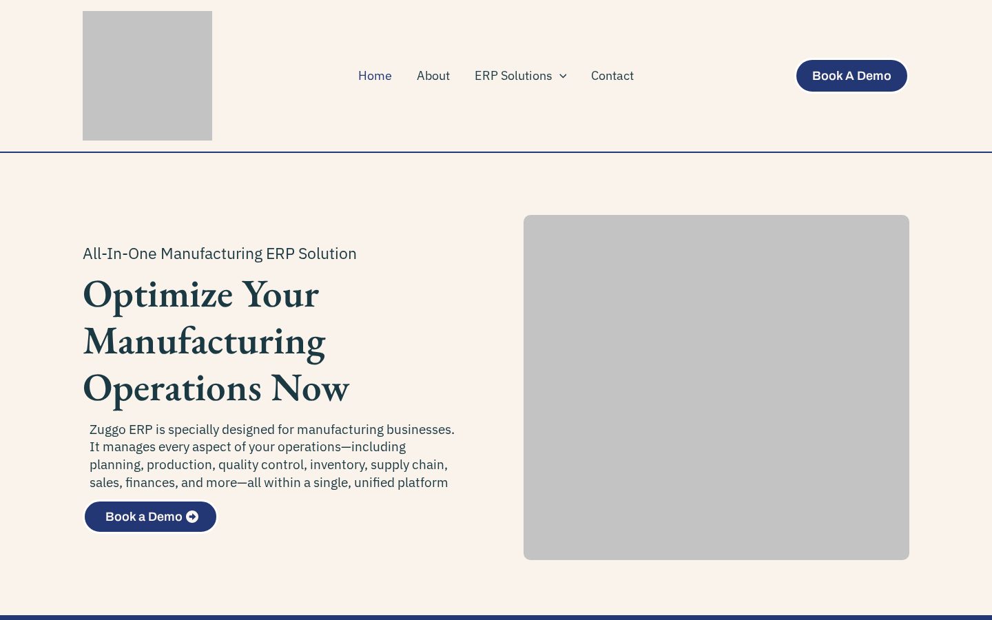Zuggo ERP Homepage