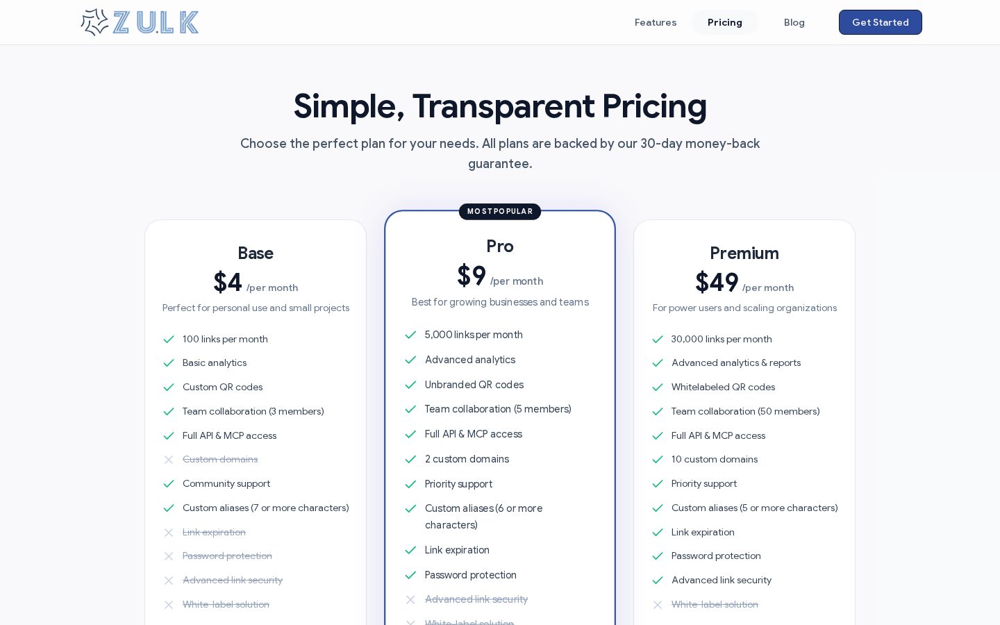 Zulk Pricing