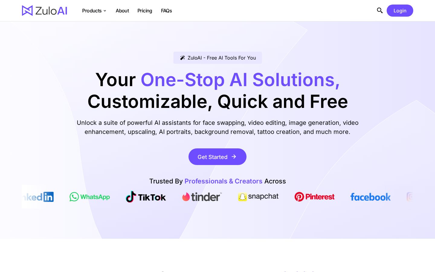 ZuloAI Homepage