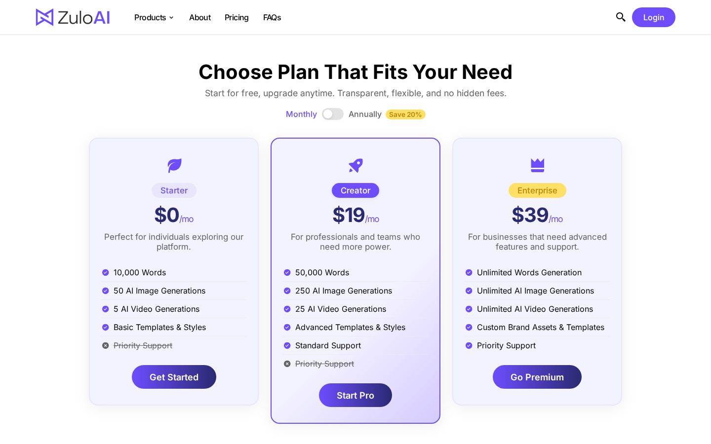 ZuloAI Pricing