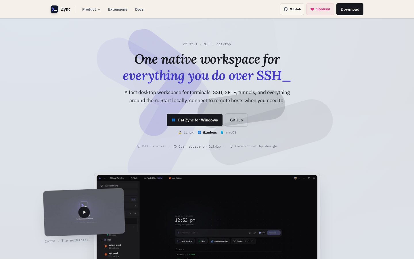 Zync Homepage