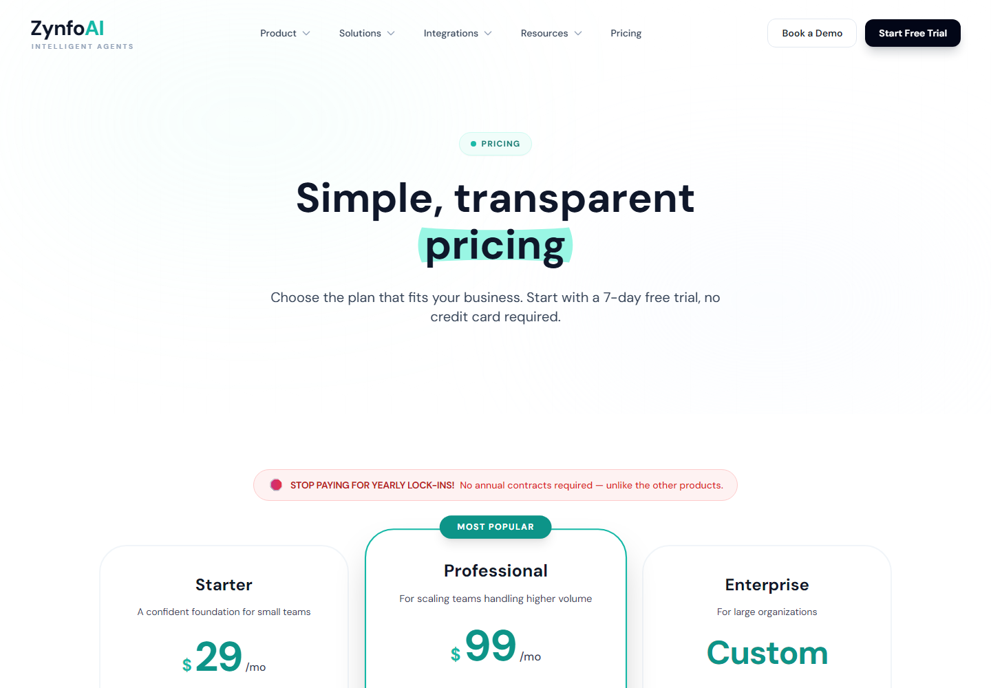 Zynfo AI pricing