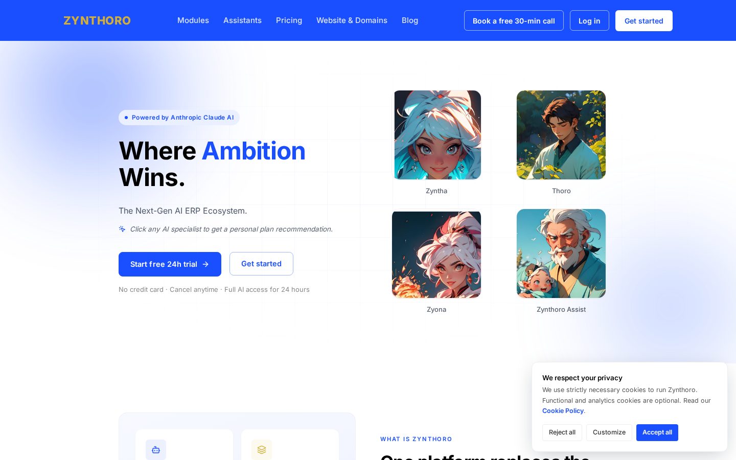 Zynthoro Homepage