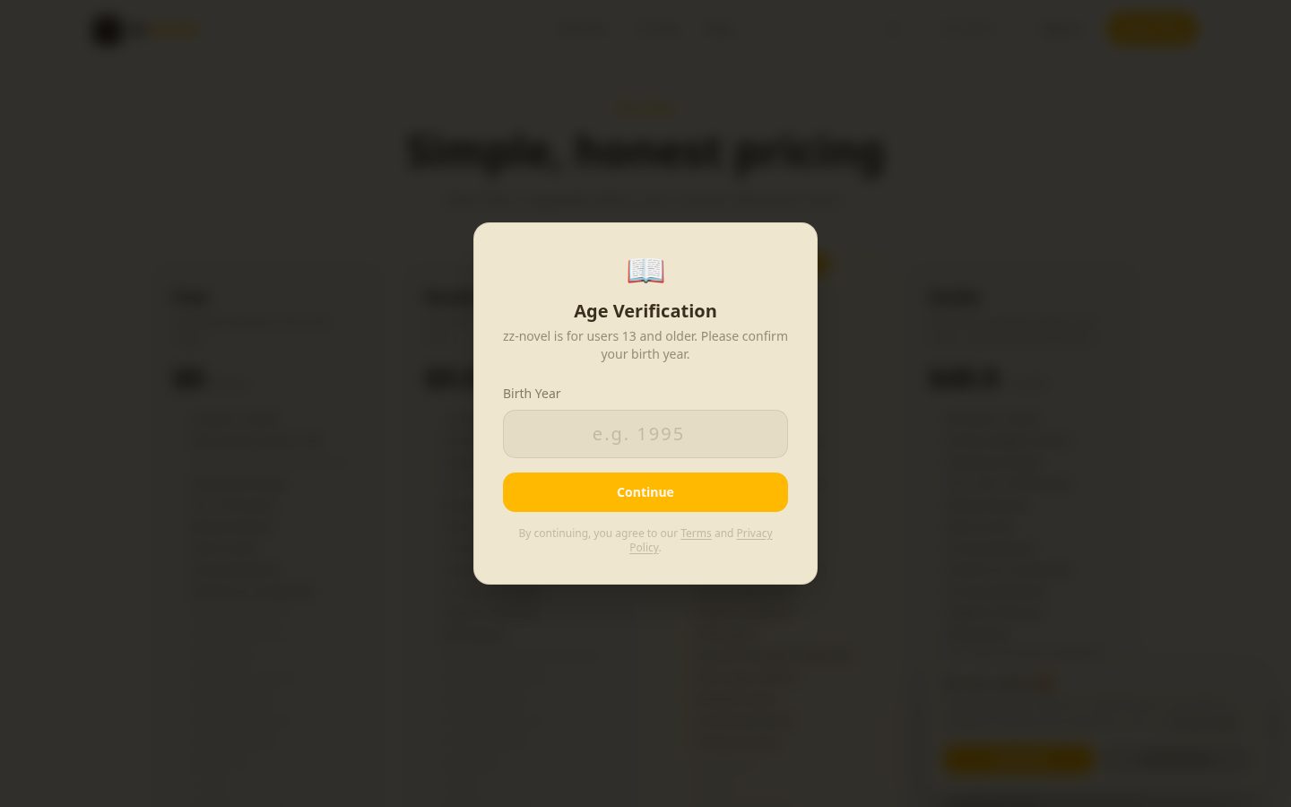 zz-novel Pricing